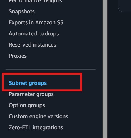 Create RDS DB Subnet Group :: AWS System Manager
